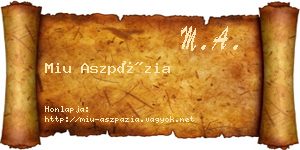 Miu Aszpázia névjegykártya